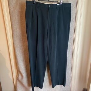 Tommy Bahama Pants Mens 34x30 Black Pleated Silk Rayon Blend Relax Beach Outdoor